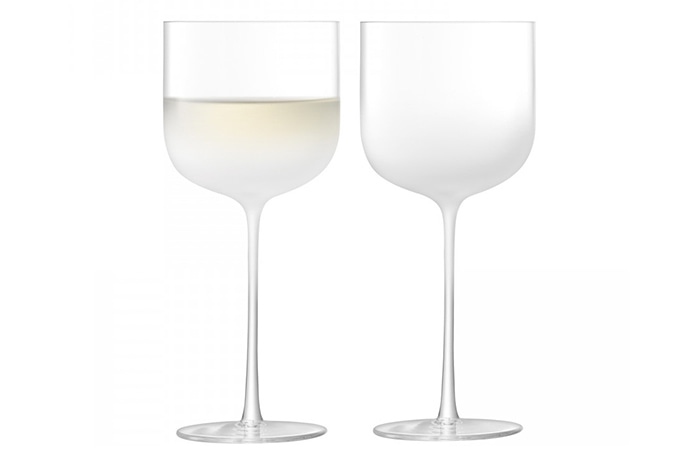 LSA - Mist Wine Glass 375ml Part Frost x 2