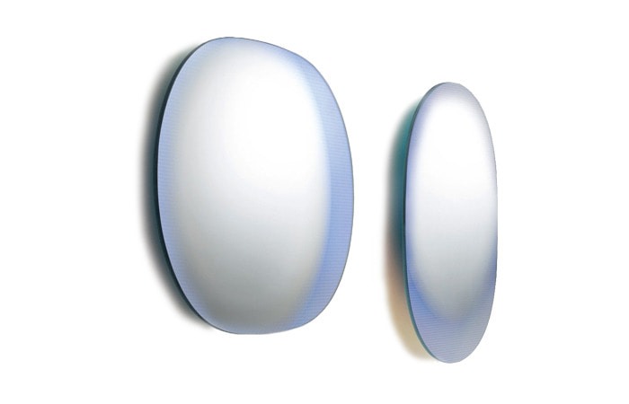 Shimmer oval wall-mounted mirror