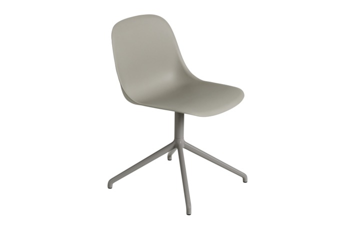 Fiber Side Chair Swivel  [Grey/Grey ]