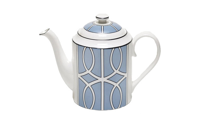 TPTLB035 Loop Cornflower Blue/White Teapot 바로배송가능
