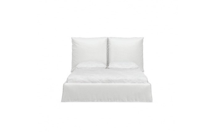 Double Bed White (180X200) without mattress